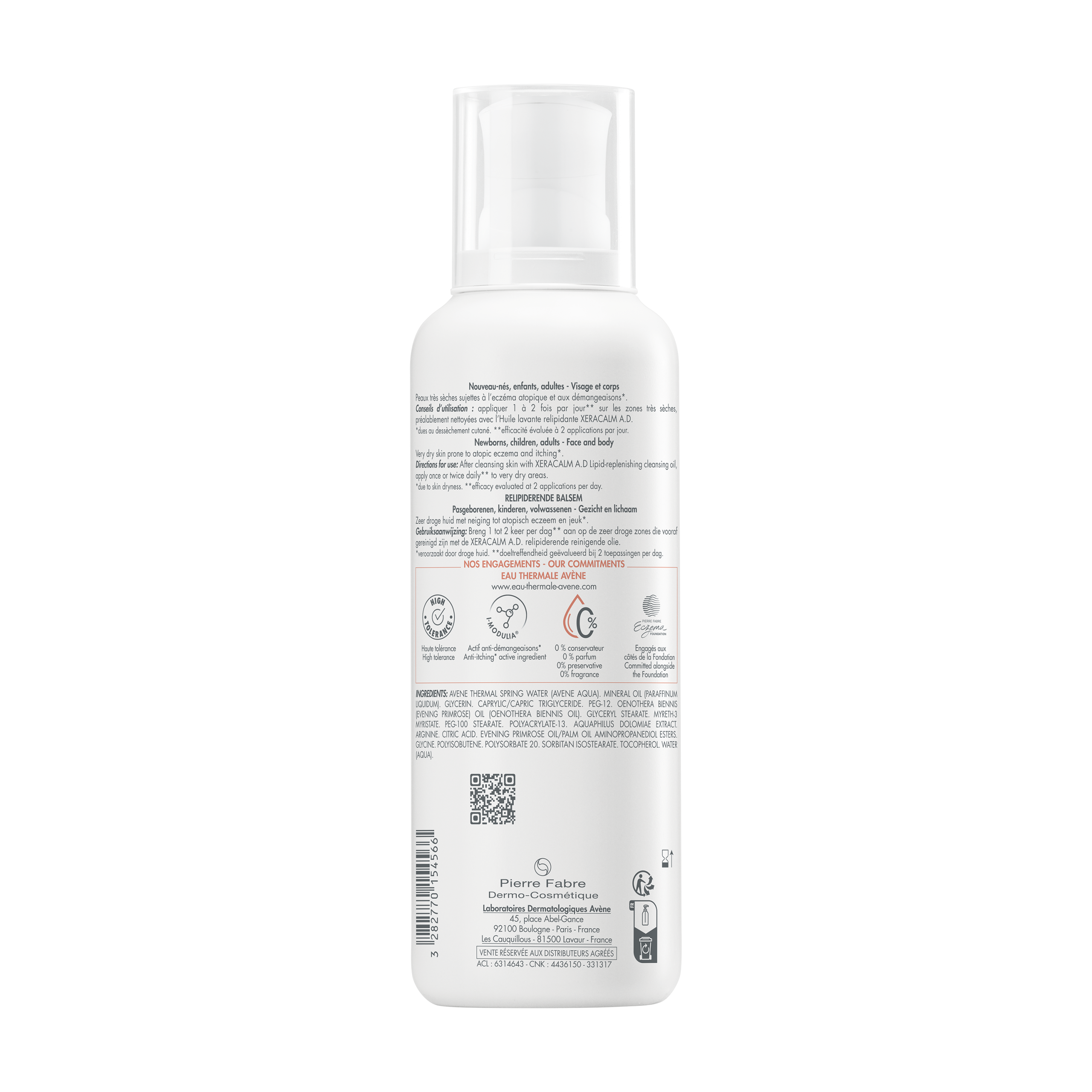 Avène XeraCalm A.D Lipid-Replenishing Balm 400ml